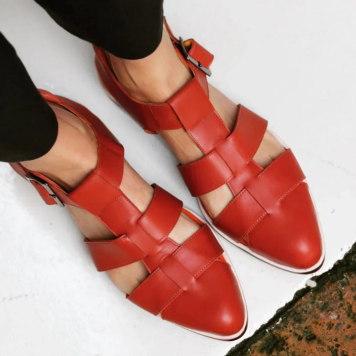 Pointy Toe Flats | Hollow Out Cross Strap Design | Comfortable Everyday Wear | Versatile Casual Style
