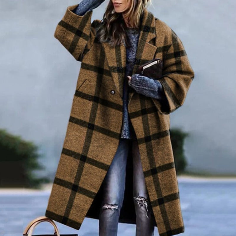 Karliney | Winter Long Trench Coat Women | Warm