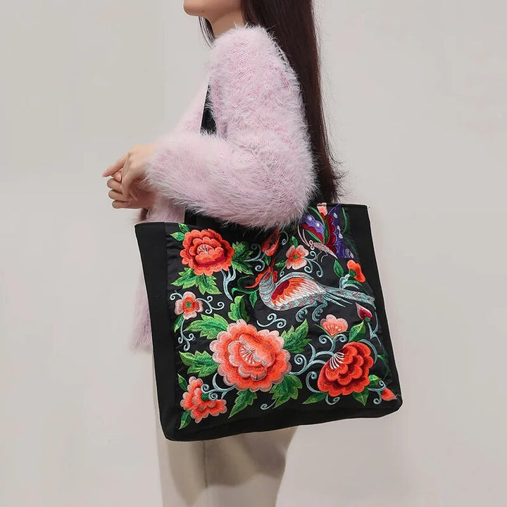 Embroidered Tote Bag | Unique Handcrafted Design | Perfect for Everyday Use | Durable Canvas Material