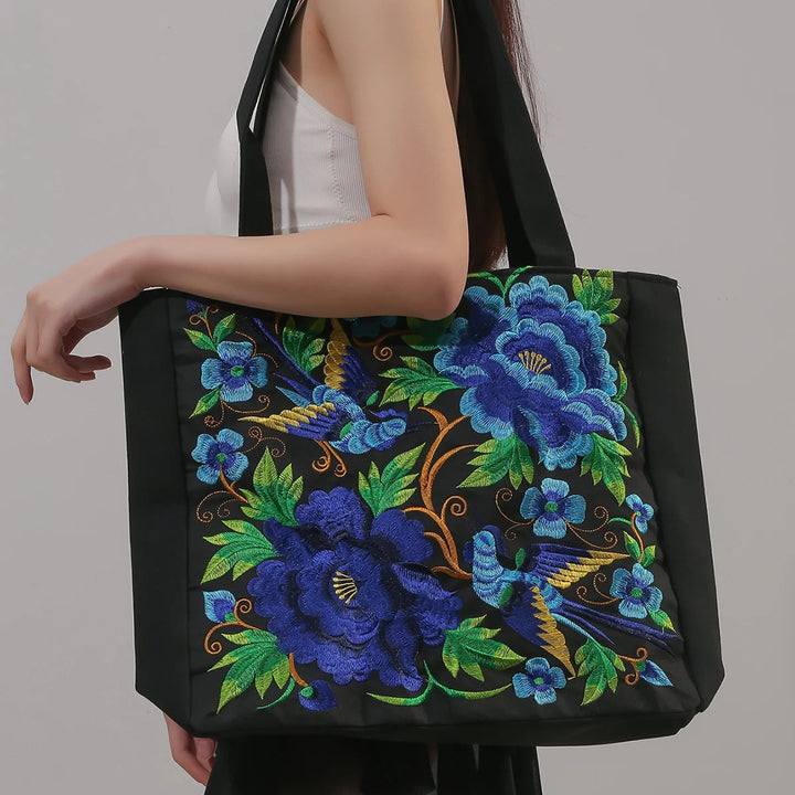 Embroidered Tote Bag | Unique Handcrafted Design | Perfect for Everyday Use | Durable Canvas Material