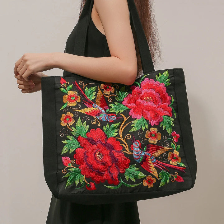 Embroidered Tote Bag | Unique Handcrafted Design | Perfect for Everyday Use | Durable Canvas Material