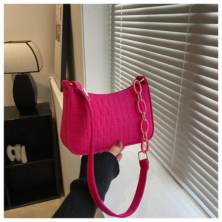 Crocodile-Embossed Shoulder Bag | Elegant Design | Versatile for Any Occasion | Durable Faux Leather