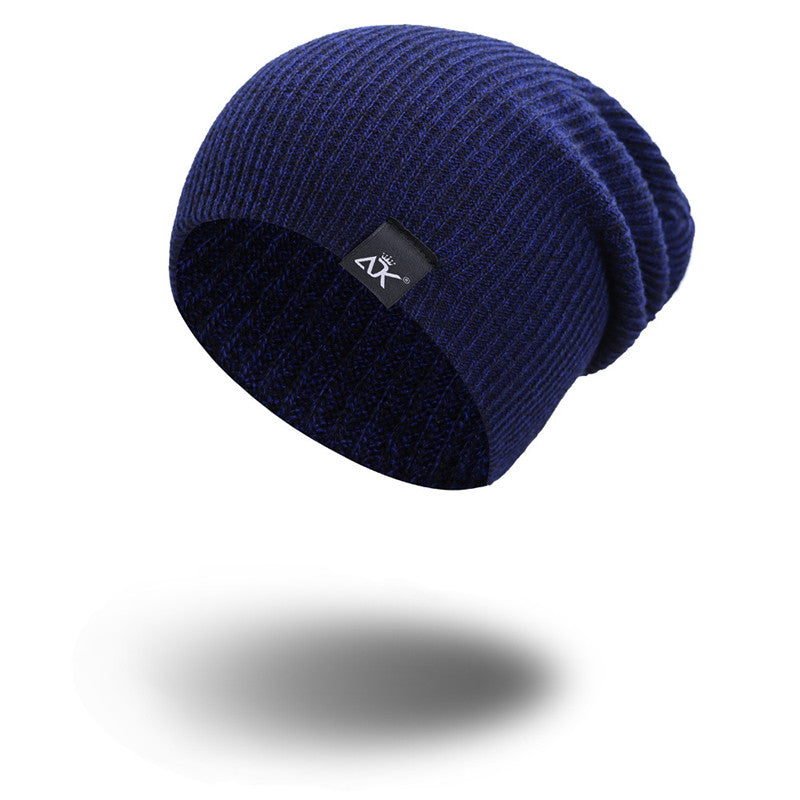 Women's knit beanie hat worn in winter outdoors