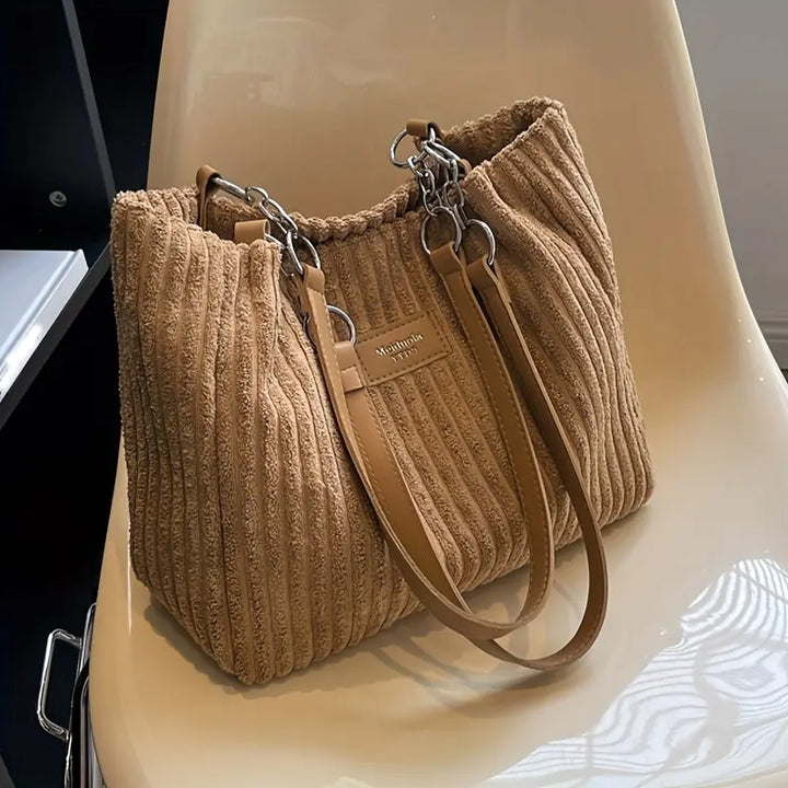 Large Capacity Tote Bag | Durable Corduroy Material | Perfect for Everyday Use