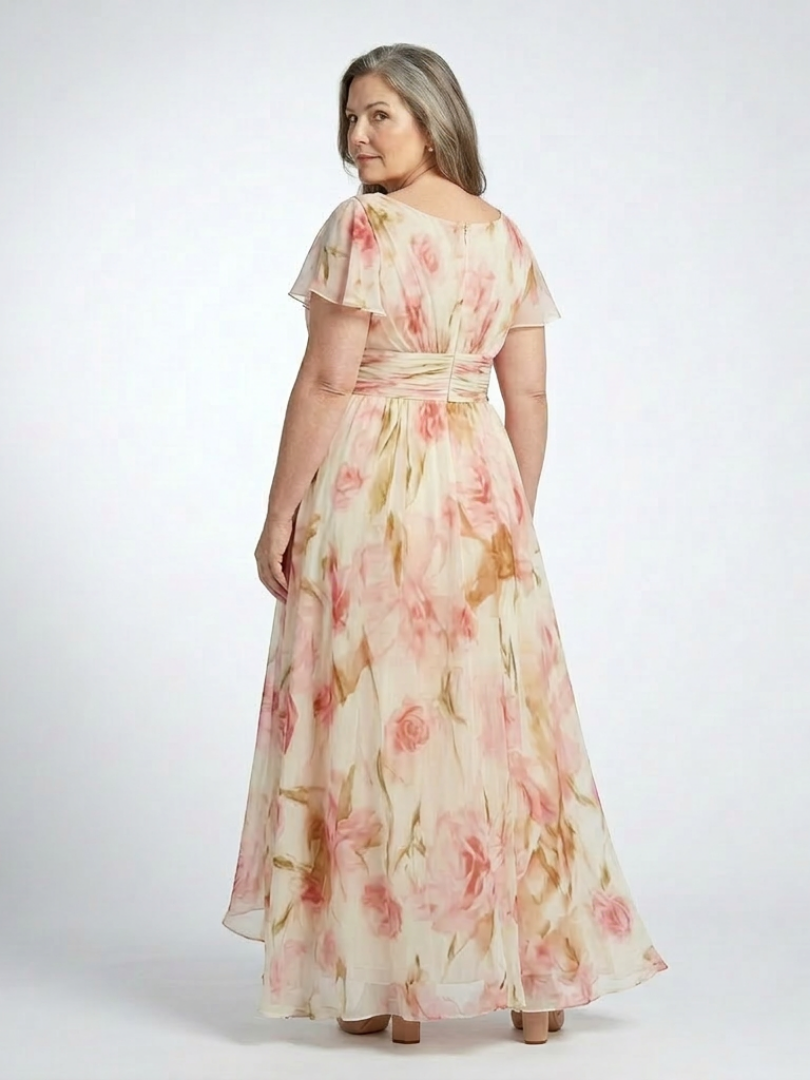 Floral Maxi Dress | V-Neck Design | Elegant Summer Style | Lightweight and Comfortable Fabric