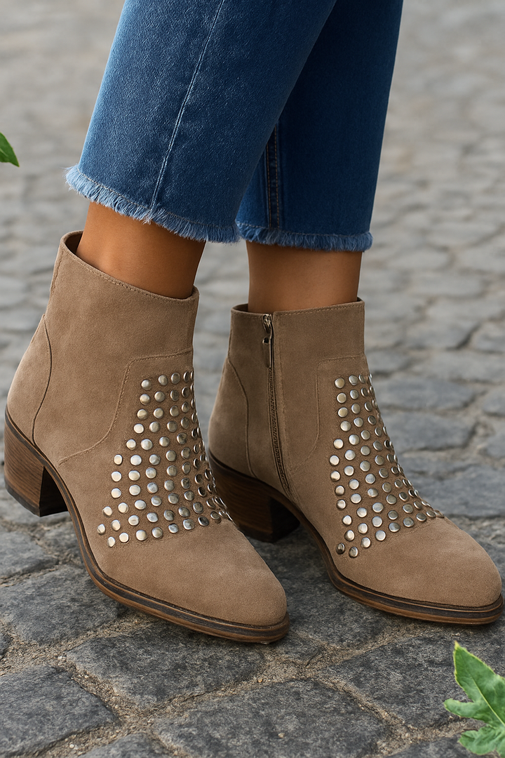 Ankle Boots | Studded Design | Edgy Style for Everyday Wear | Durable Faux Leather