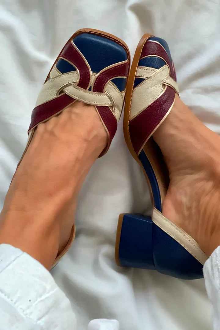 Slip-On Flats | Tri-Color Design | Comfortable Everyday Wear | Versatile Casual Style