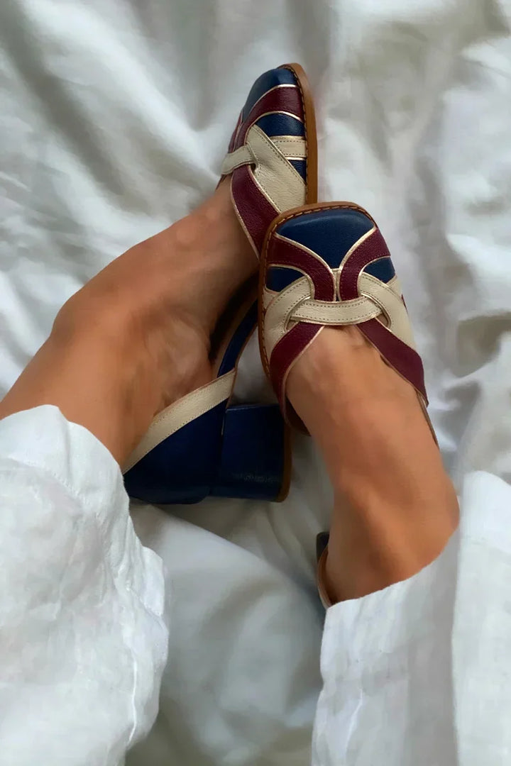 Slip-On Flats | Tri-Color Design | Comfortable Everyday Wear | Versatile Casual Style