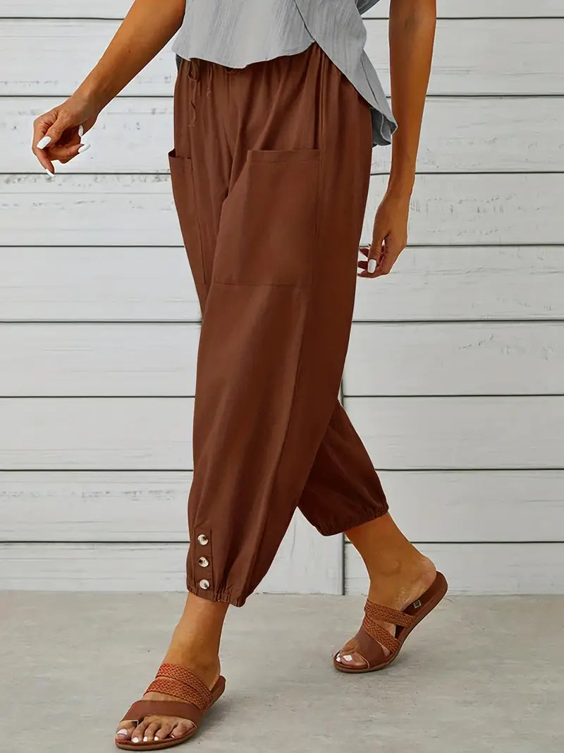 Women's Summer Pants | Drawstring | Loose Leg | Airy Look