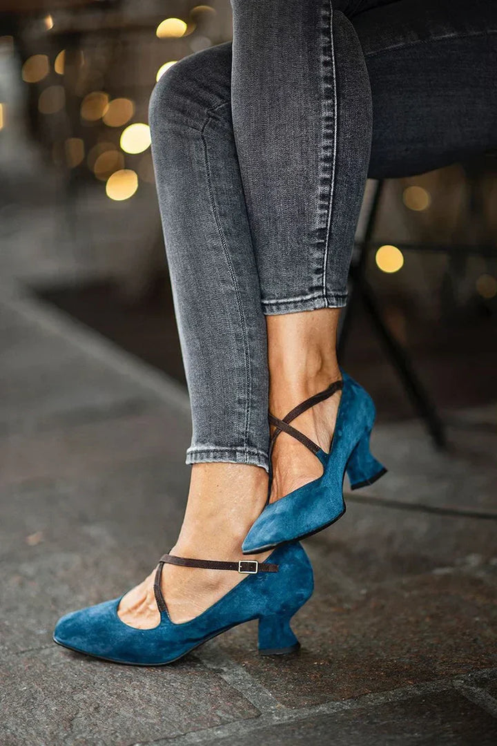 Mid-Heel Shoes | Elegant Strap Design | Perfect for Special Occasions | Comfortable and Chic Style