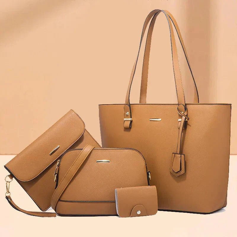 Leather Handbag Set | 3-Piece Design | Versatile for Everyday Use | Includes Tote and Shoulder Bag