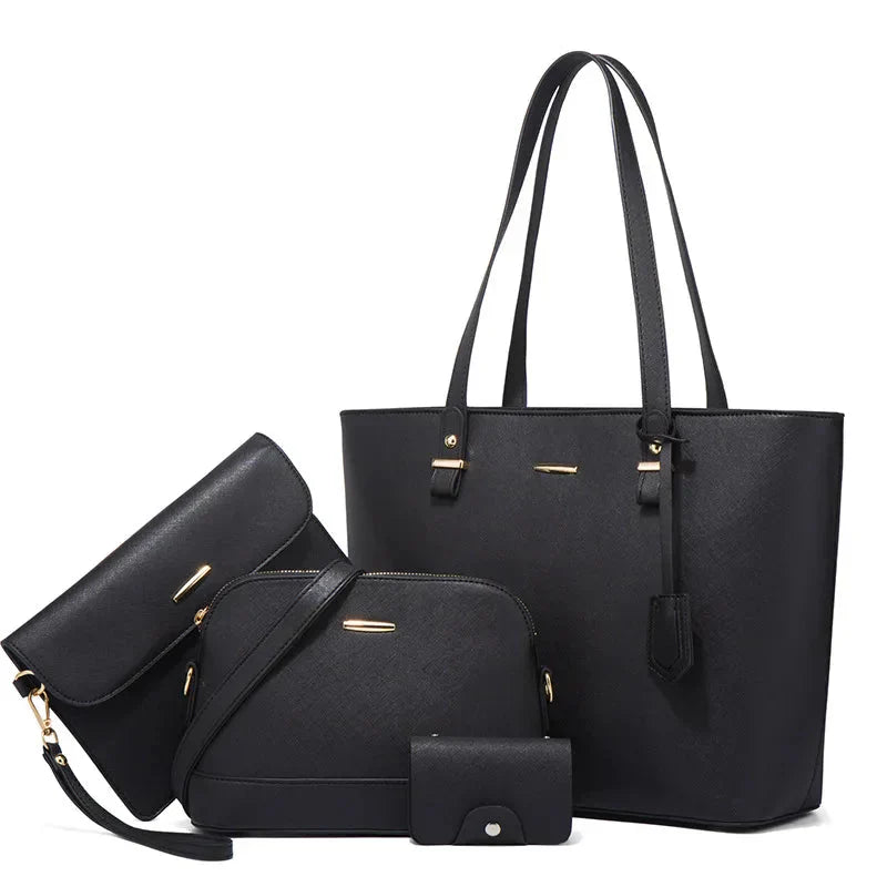 Leather Handbag Set | 3-Piece Design | Versatile for Everyday Use | Includes Tote and Shoulder Bag