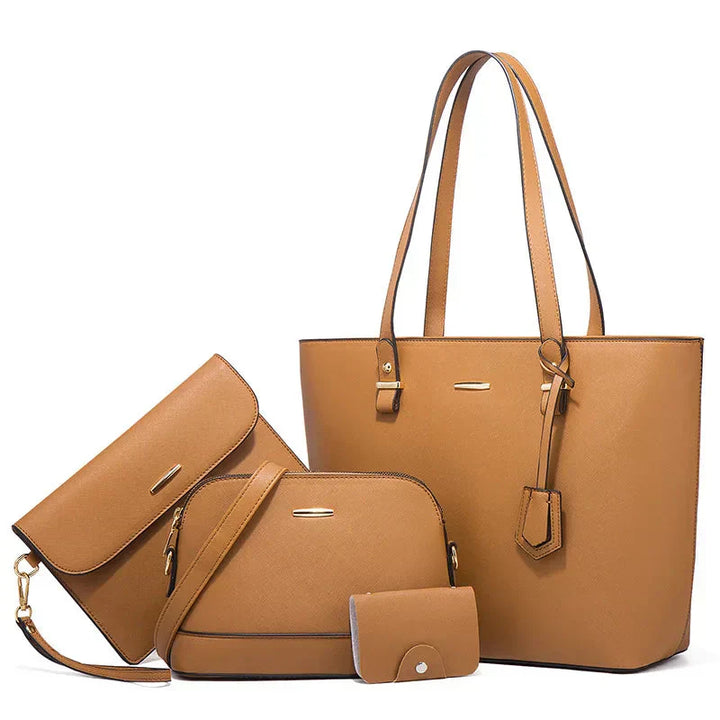 Leather Handbag Set | 3-Piece Design | Versatile for Everyday Use | Includes Tote and Shoulder Bag