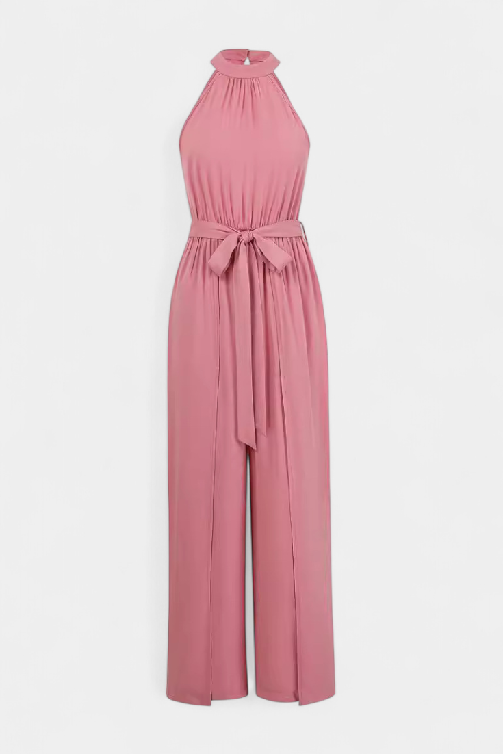 Asymmetrical One-Shoulder Jumpsuit | Elegant Bow Accent | Perfect for Parties and Events | Chic Fashion Statement