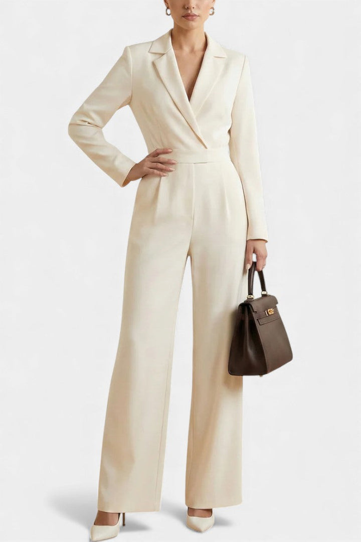 High-Waisted Jumpsuit | Long Sleeve Design | Convenient Pockets | Comfortable and Chic Style