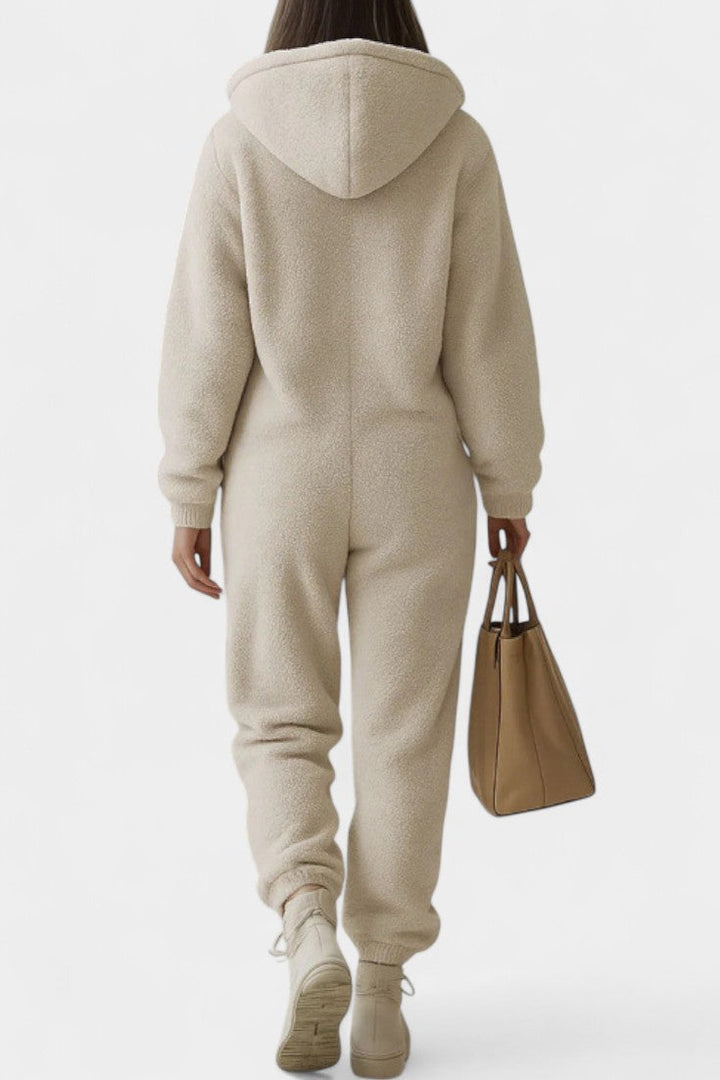 Plush Jumpsuit | Zip-Up Hooded Design | Ultimate Comfort and Warmth | Soft and Cozy Fabric