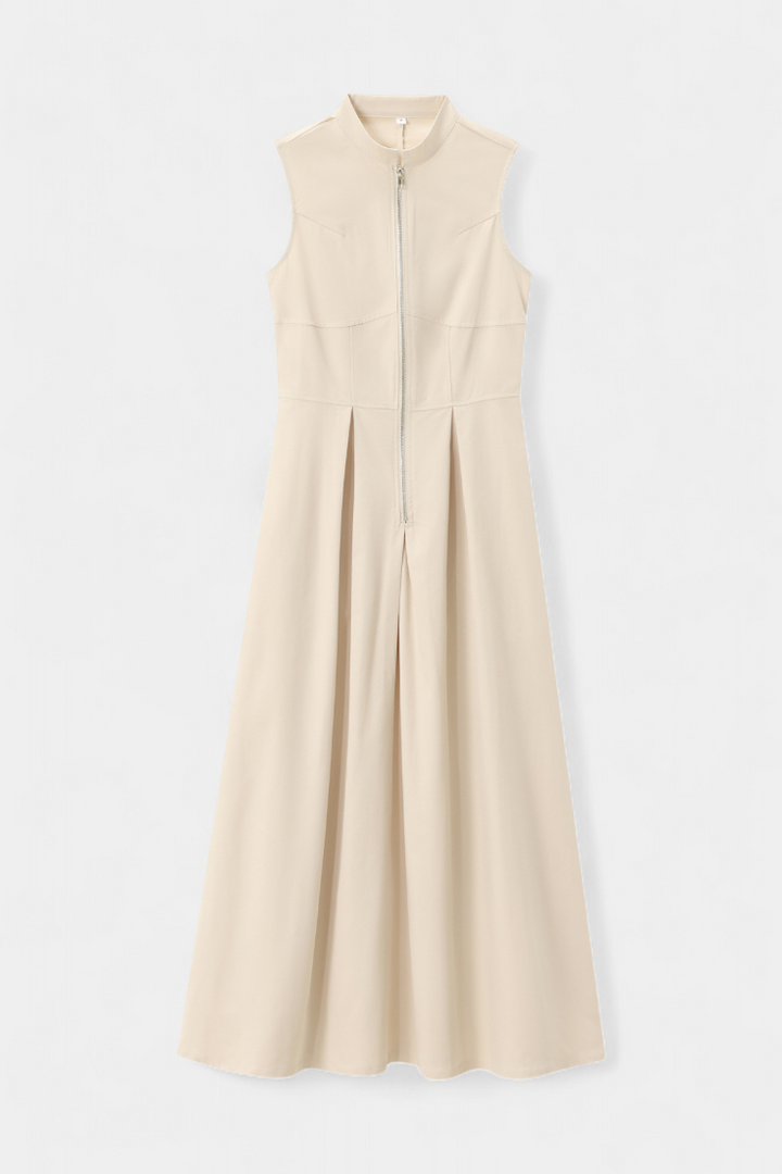 Wide Leg Jumpsuit | Pleated Design | Flattering Round Neck | Perfect for Casual or Dressy Occasions