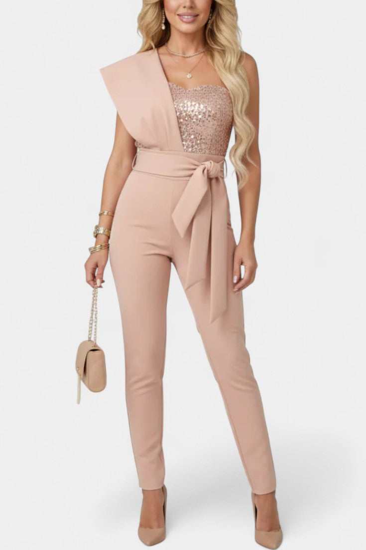 Asymmetrical Sequin Bodysuit | Eye-Catching Design | Perfect for Parties | Comfortable Fit