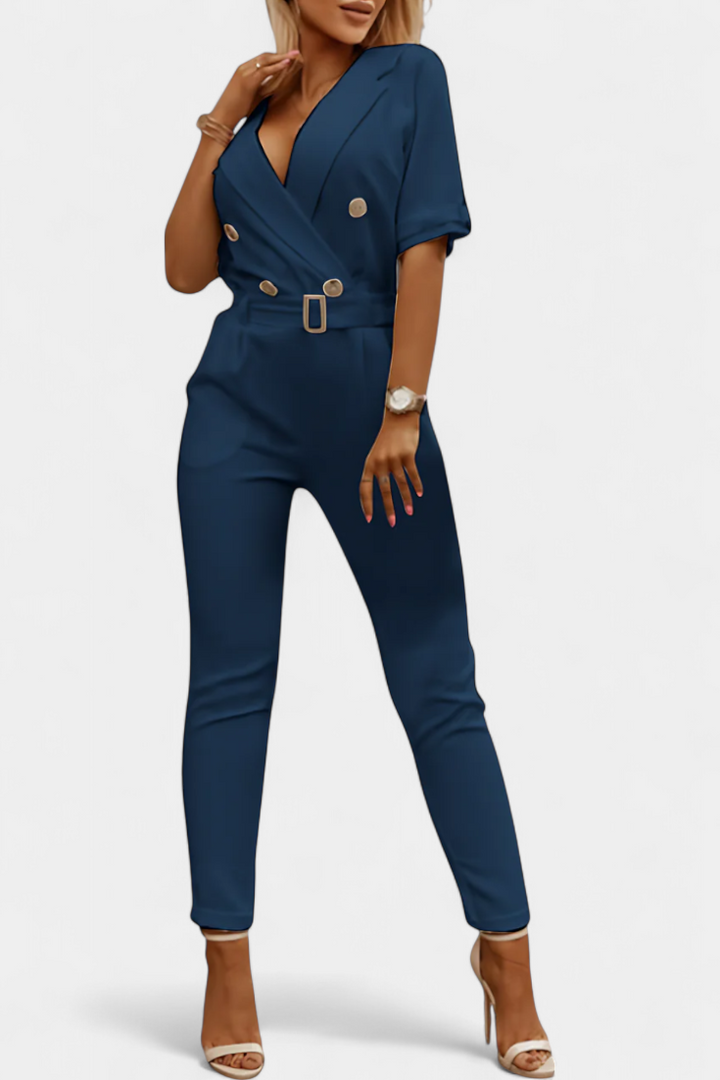 V-Neck Jumpsuit | Elegant Flowing Design | Perfect for Any Occasion | Lightweight Fabric