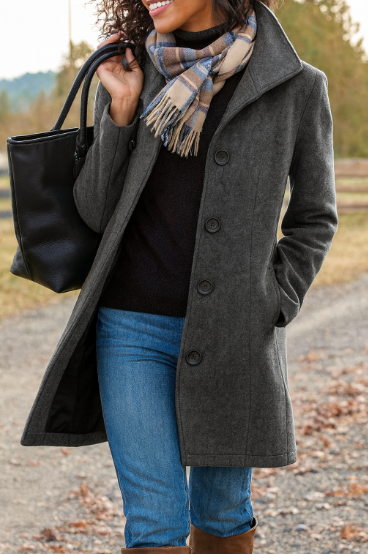 Long trench coat for women in winter | Warm