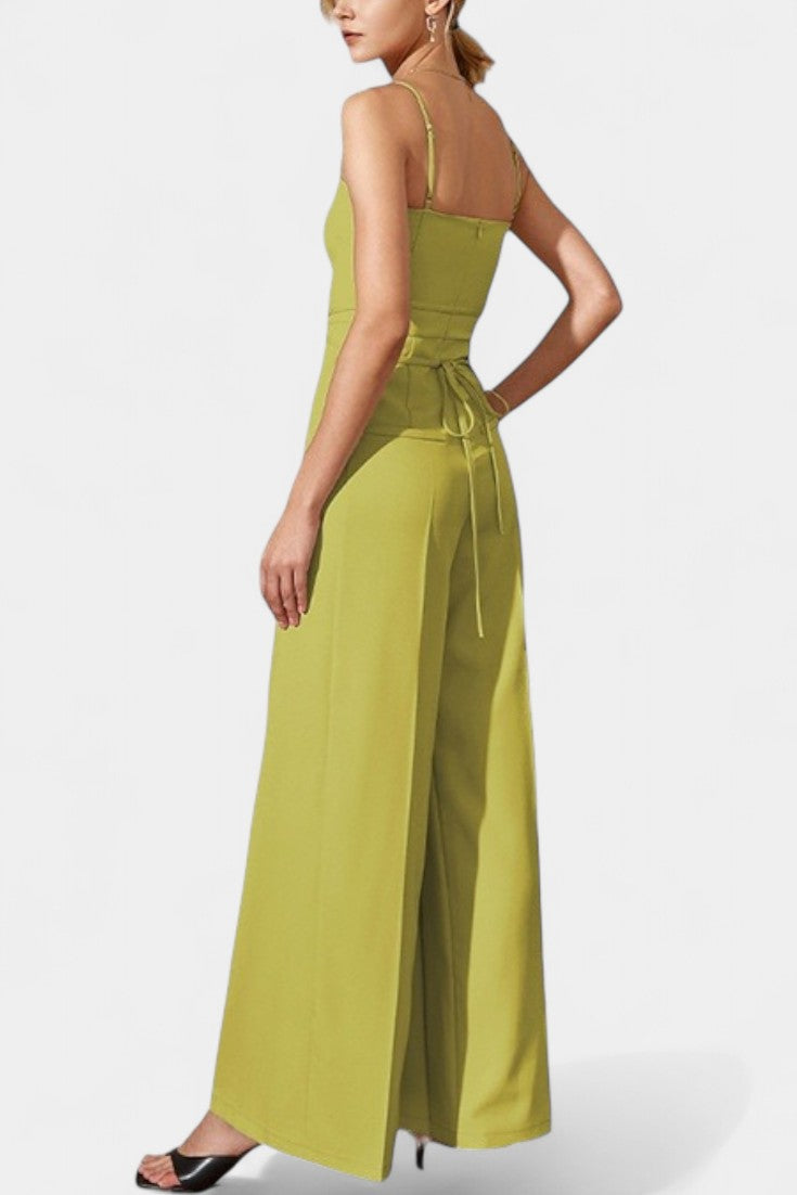 Wide Leg Jumpsuit | Strapless Design | Flattering Tied Waist | Perfect for Any Occasion