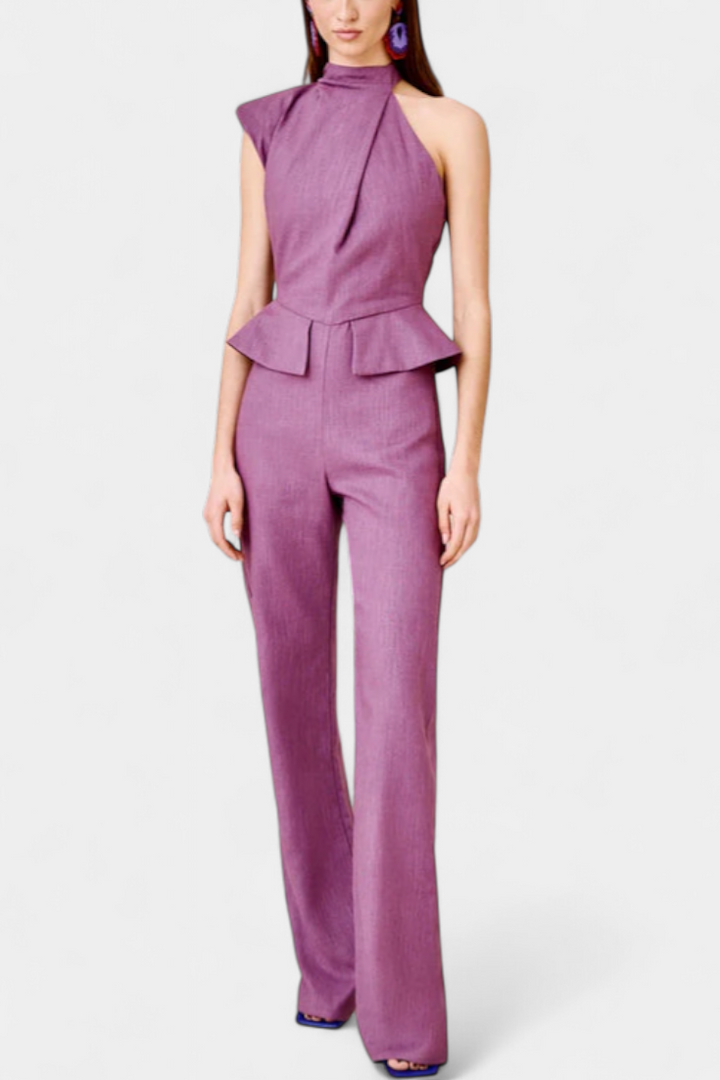 Asymmetrical Jumpsuit | Lightweight Linen-Cotton Blend | Effortless Style for Every Occasion