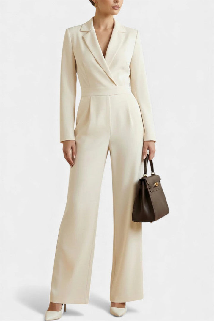 High-Waisted Jumpsuit | Long Sleeve Design | Convenient Pockets | Comfortable and Chic Style
