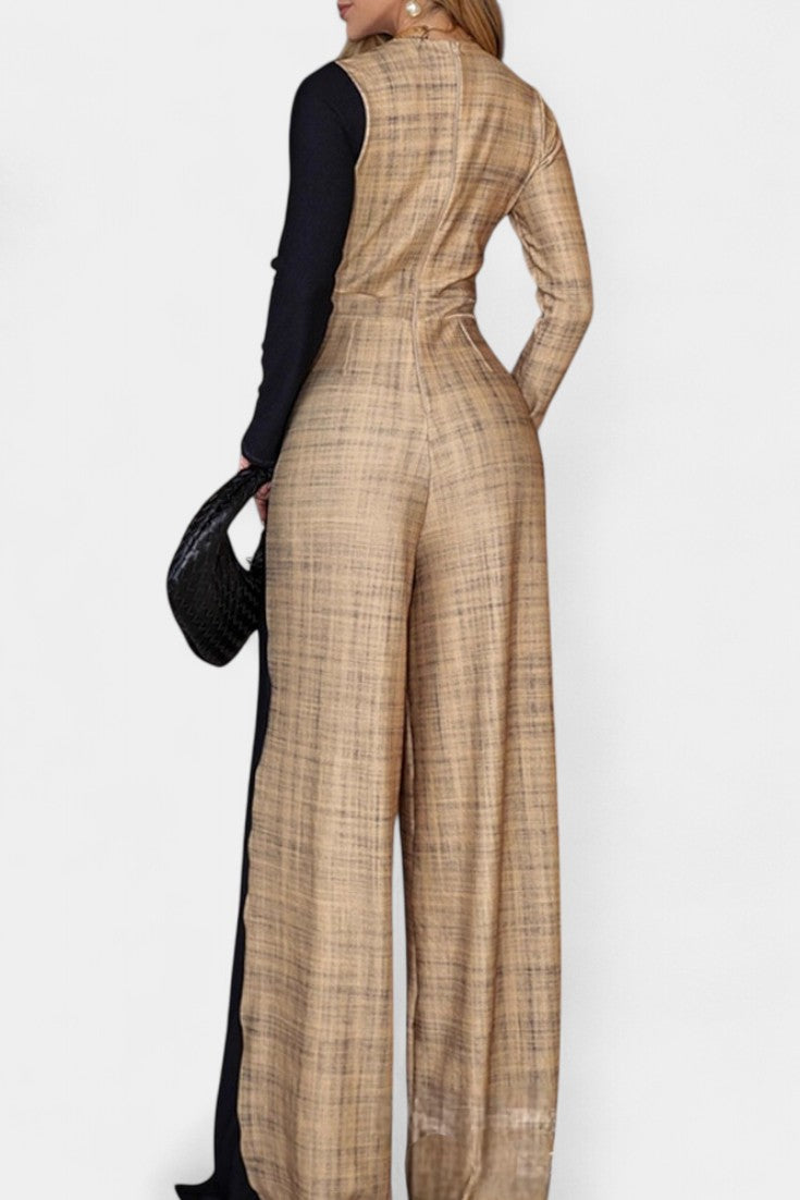 Colorblock Wide-Leg Jumpsuit | Flattering Fit | Perfect for Day or Night | Lightweight Fabric