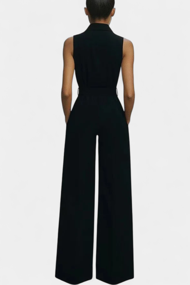 Structured Lapel Jumpsuit | Casual Elegance | Flattering Fit for All Occasions | Soft, Comfortable Fabric
