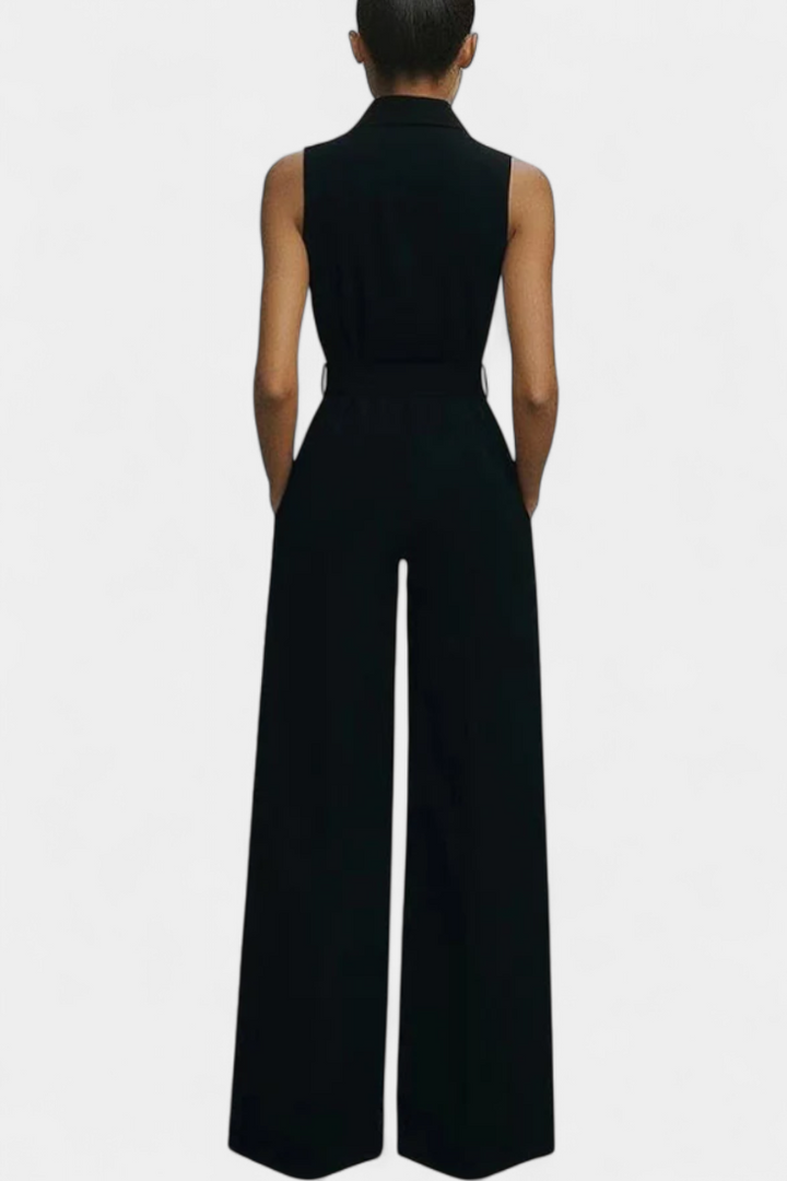 Structured Lapel Jumpsuit | Casual Elegance | Flattering Fit for All Occasions | Soft, Comfortable Fabric