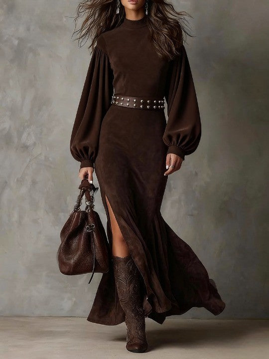Midi Dress | Vintage Lantern Sleeves | Elegant and Timeless Design | Perfect for Special Occasions