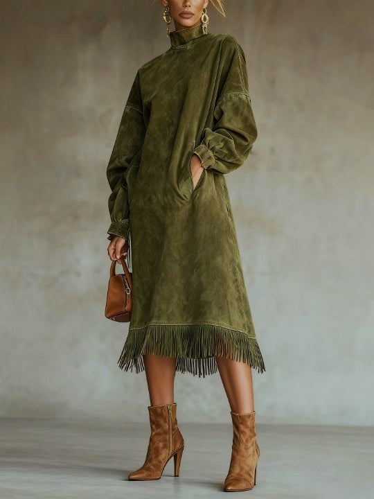 Fringe Dress | Soft Suede Material | Eye-Catching Design | Perfect for Parties and Events