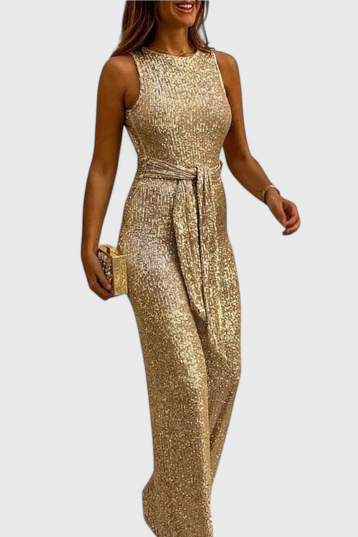 Sequin Jumpsuit | Adjustable Waist | Perfect for Parties & Events | Elegant Evening Wear