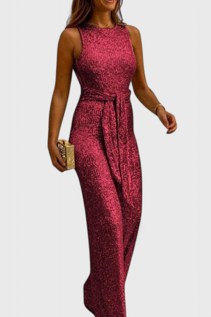 Sequin Jumpsuit | Adjustable Waist | Perfect for Parties & Events | Elegant Evening Wear