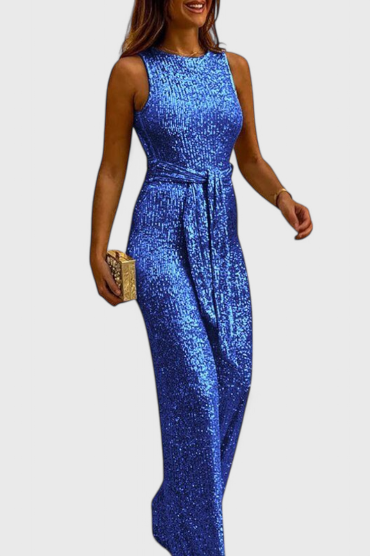 Sequin Jumpsuit | Adjustable Waist | Perfect for Parties & Events | Elegant Evening Wear