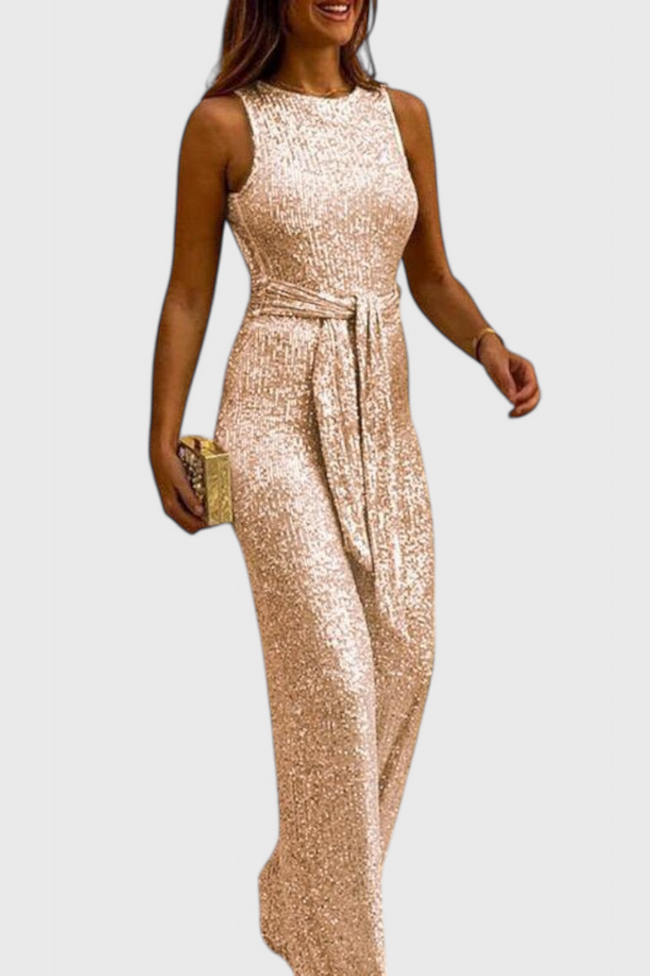 Sequin Jumpsuit | Adjustable Waist | Perfect for Parties & Events | Elegant Evening Wear