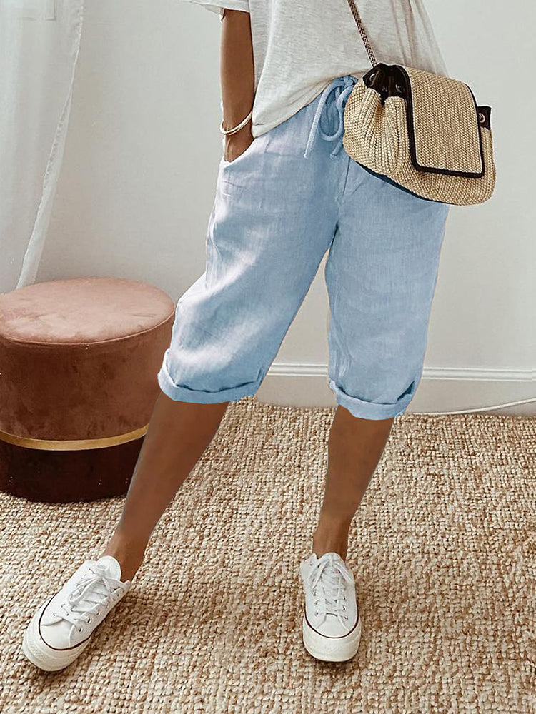 Women's Shorts | Drawstring Waist | Comfortable Relaxed Fit | Perfect for Summer Outings