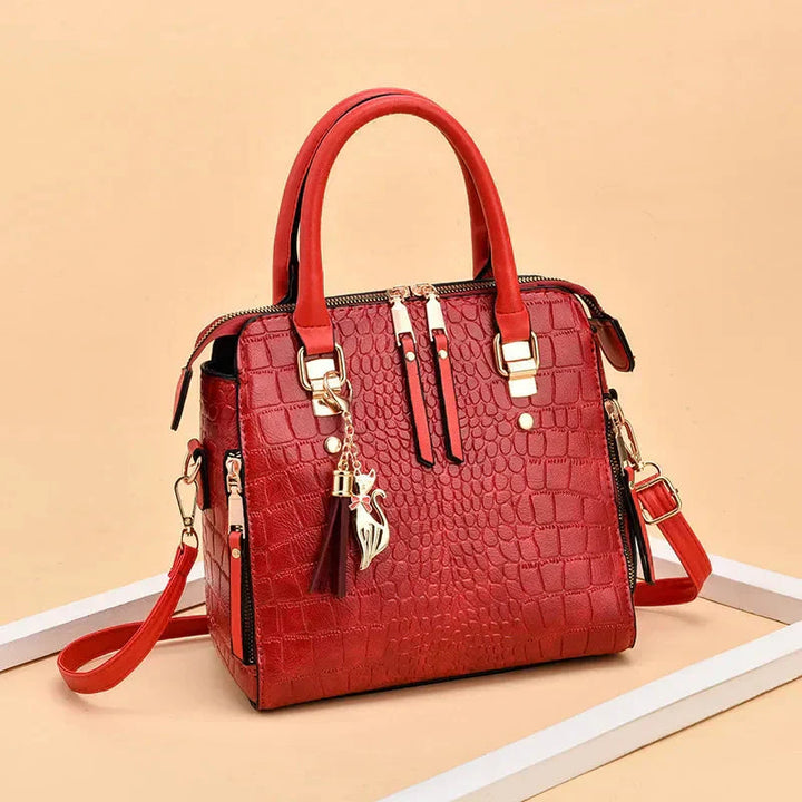 Crocodile-Embossed Leather Bag | Elegant Design | Perfect for Everyday Use | Durable and Chic