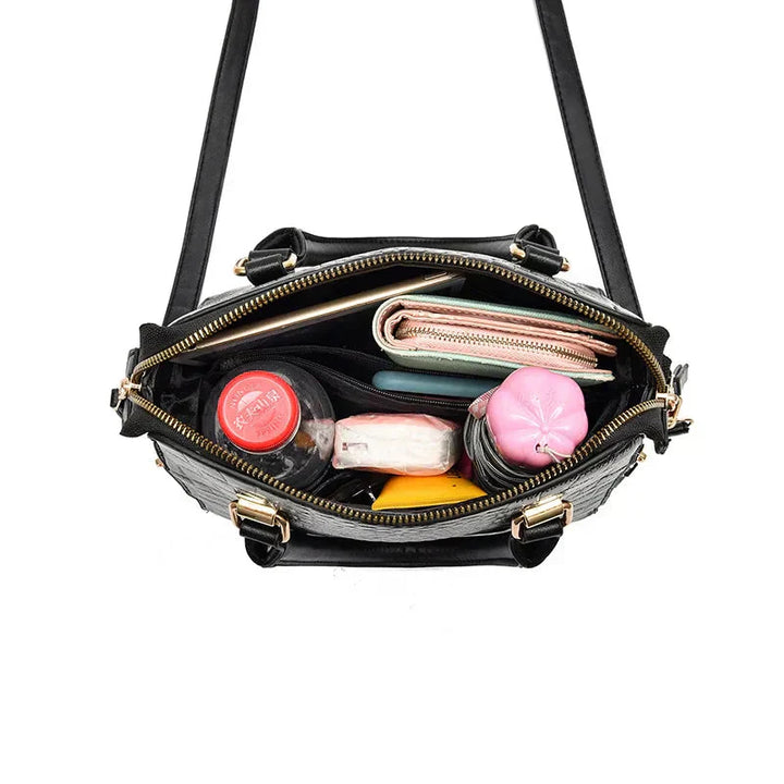 Crocodile-Embossed Leather Bag | Elegant Design | Perfect for Everyday Use | Durable and Chic