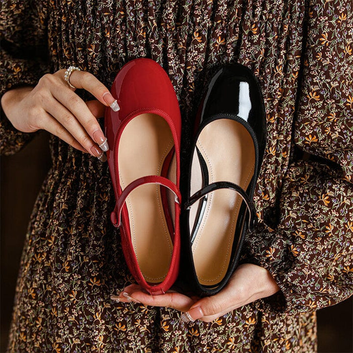 Livy™| Leather Mary Janes