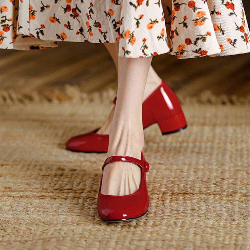 Livy™| Leather Mary Janes