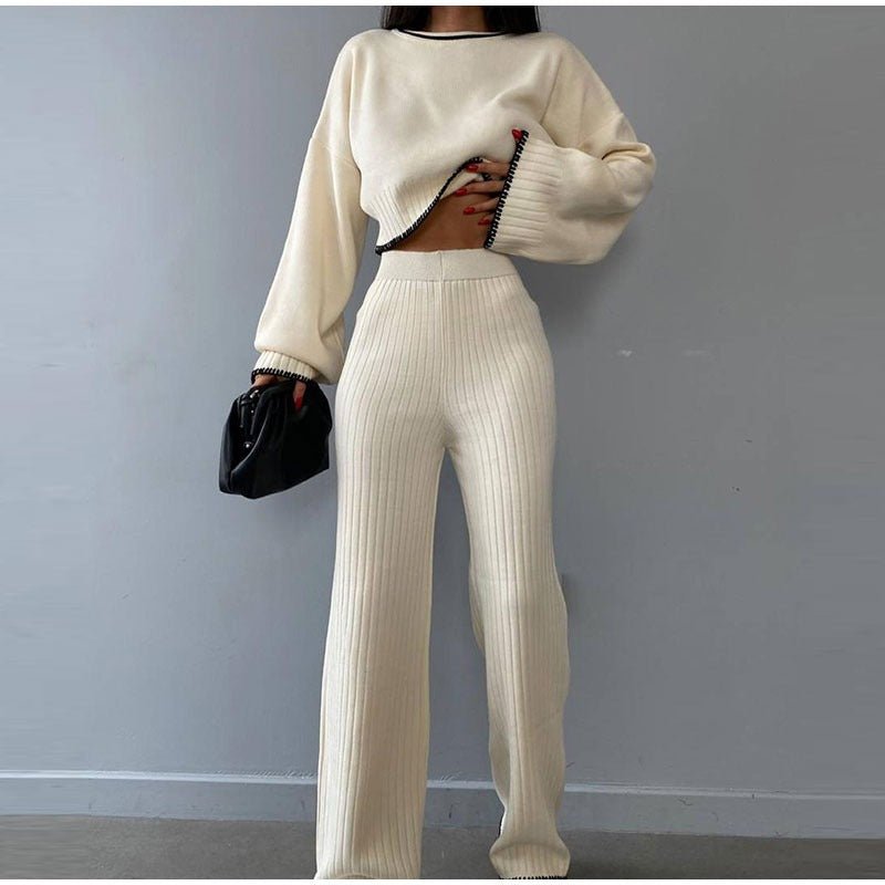 Knitted Two-Piece Set | Cozy and Comfortable | Perfect for Casual Outings | Soft Fabric