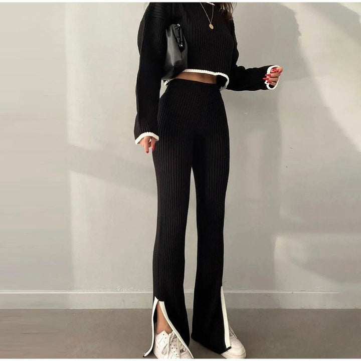 Knitted Two-Piece Set | Cozy and Comfortable | Perfect for Casual Outings | Soft Fabric