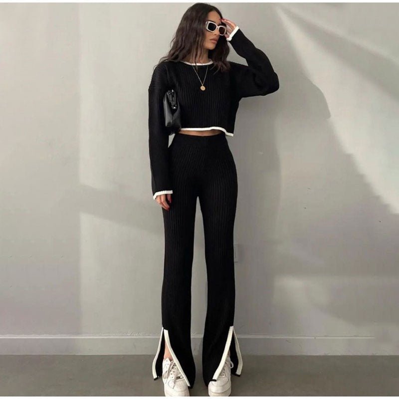 Knitted Two-Piece Set | Cozy and Comfortable | Perfect for Casual Outings | Soft Fabric