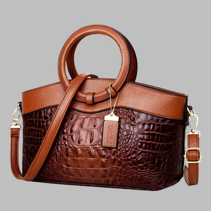 Crocodile Embossed Handbag | Luxurious Design | Perfect for Any Occasion | Durable Faux Leather