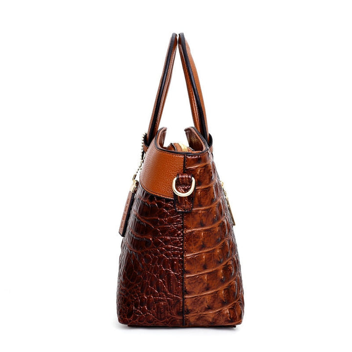 Crocodile Embossed Handbag | Luxurious Design | Perfect for Any Occasion | Durable Faux Leather