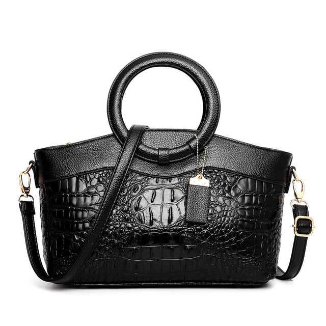 Crocodile Embossed Handbag | Luxurious Design | Perfect for Any Occasion | Durable Faux Leather
