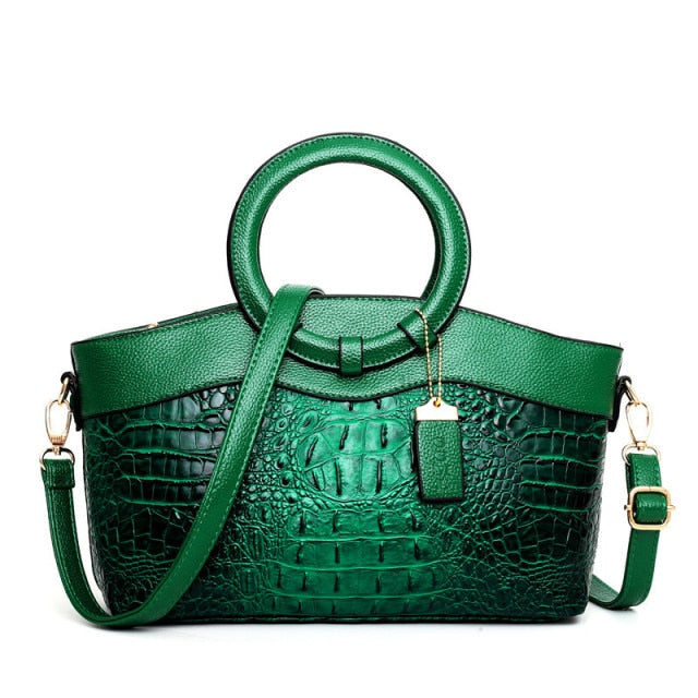 Crocodile Embossed Handbag | Luxurious Design | Perfect for Any Occasion | Durable Faux Leather