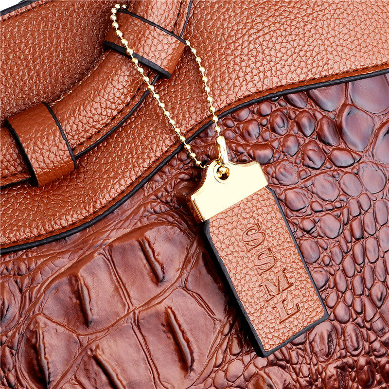 Crocodile Embossed Handbag | Luxurious Design | Perfect for Any Occasion | Durable Faux Leather