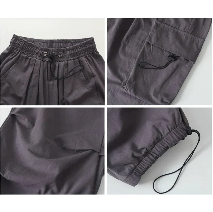 Women's Cargo Pants with Functional Pockets - Comfortable Fit